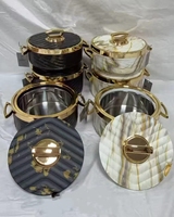 Juego de 3 Ollas Térmicas de Acero Inoxidable de Lujo con Diseño de Mármol, Calentador de Alimentos, Olla Térmica para el Hogar, Venta Caliente en Google