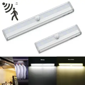 98Mm 6Leds Led Kast Licht Motion Sensor Batterij Aangedreven Bureau Lade Lamp Onder Kast Nachtlampje