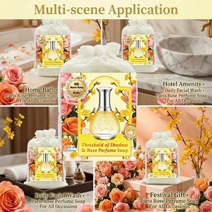 Sapone Profumato Paris <span class=keywords><strong>Rouge</strong></span> Rose con Estratti Naturali, Delicato Sapone da Bagno per Pulizia e Profumazione Duratura, per Viso e Corpo - Product Image 4