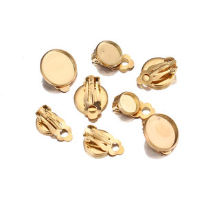 10 pièces/sac en gros en acier inoxydable <span class=keywords><strong>oreille</strong></span> <span class=keywords><strong>pince</strong></span> bouton sangle fondu gratuit boucles d'oreilles bricolage boucles d'oreilles fabrication de bijoux accessoires - Product Image 1