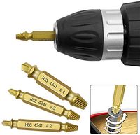 Mèche d'extraction de vis endommagé, perceuse Double face perceuse pour vis cassée Set d'outils d'extraction de vis cassées 6 pièces