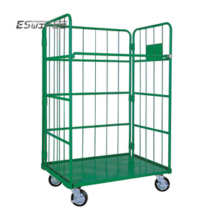 Nhà máy tùy chỉnh đầy đủ Hàn Giao thông vận tải có thể gập lại Powered lưu trữ Wire Mesh thép Giao thông vận tải giỏ hàng - Product Image 1