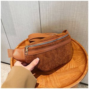 Borsa a tracolla unisex in velluto a coste per ragazze giapponesi e coreane, nuovo stile 2025, <span class=keywords><strong>marsupio</strong></span> porta cellulare, piccola borsa a tracolla retrò con lettere - Product Image 1