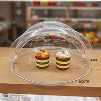 Couverture de plat en plastique PC transparente pour buffet de restaurant, couvercle alimentaire en verre pliable et enroulable