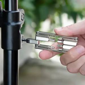 Kit d'outils de réparation de vélo 8 en 1, pour moto, VTT, vélo de route, tournevis, clé hexagonale pliable, clé à rayons, ensemble d'outils pour VTT - Product Image 4