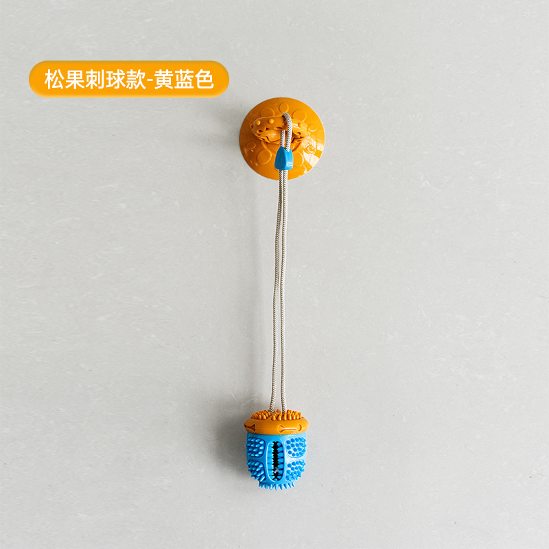 Boule d'épine de pomme de pin-jaune bleu