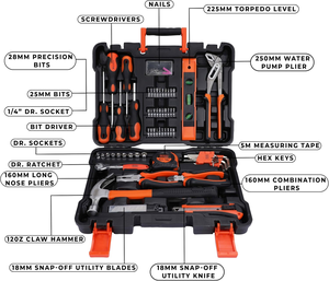 Coffret d'<span class=keywords><strong>outils</strong></span> professionnels 154 pièces en acier, mallette rigide, couleur <span class=keywords><strong>et</strong></span> logo personnalisés, comprend clé, tournevis, pinces, OEM/ODM - Product Image 2