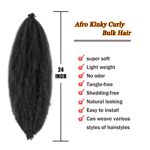 Grosir kualitas tinggi 24 "lembut pre-fluffed terpisah Afro Kinky keriting jumlah besar ekstensi rambut <span class=keywords><strong>Crochet</strong></span> sintetis putaran Kuba - Product Image 5