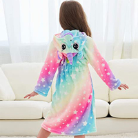 Heim textilien China Polyester Custom Design Flanell Fleece Super Soft Kids Robe Kapuzen bademantel für Mädchen