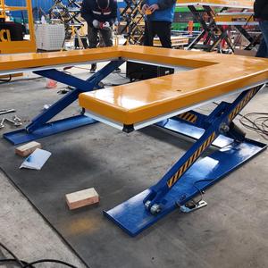 Plataforma Elevadora Hidráulica Estacionaria en Forma <span class=keywords><strong>de</strong></span> U <span class=keywords><strong>de</strong></span> Perfil Ultrabajo para Carga y Descarga <span class=keywords><strong>de</strong></span> Palés en Almacenes - Product Image 4