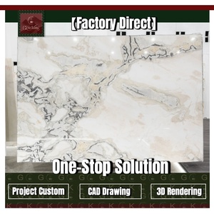 Lastra di Marmo Bianco <span class=keywords><strong>Carrara</strong></span> Lucidata a Mano GOLDKING per Cucina Moderna, Parete Decorativa del Soggiorno, Design Minimalista per la Casa - Product Image 1