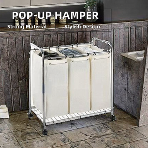 Trolley in filo cromato per Hotel vestiti sporchi portabagagli Hotel - Product Image 1