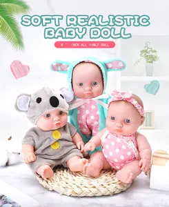 Pasokan langsung pabrik barang boneka bayi baru 8 inci boneka bayi terlahir kembali mainan boneka mewah lembut untuk anak-anak