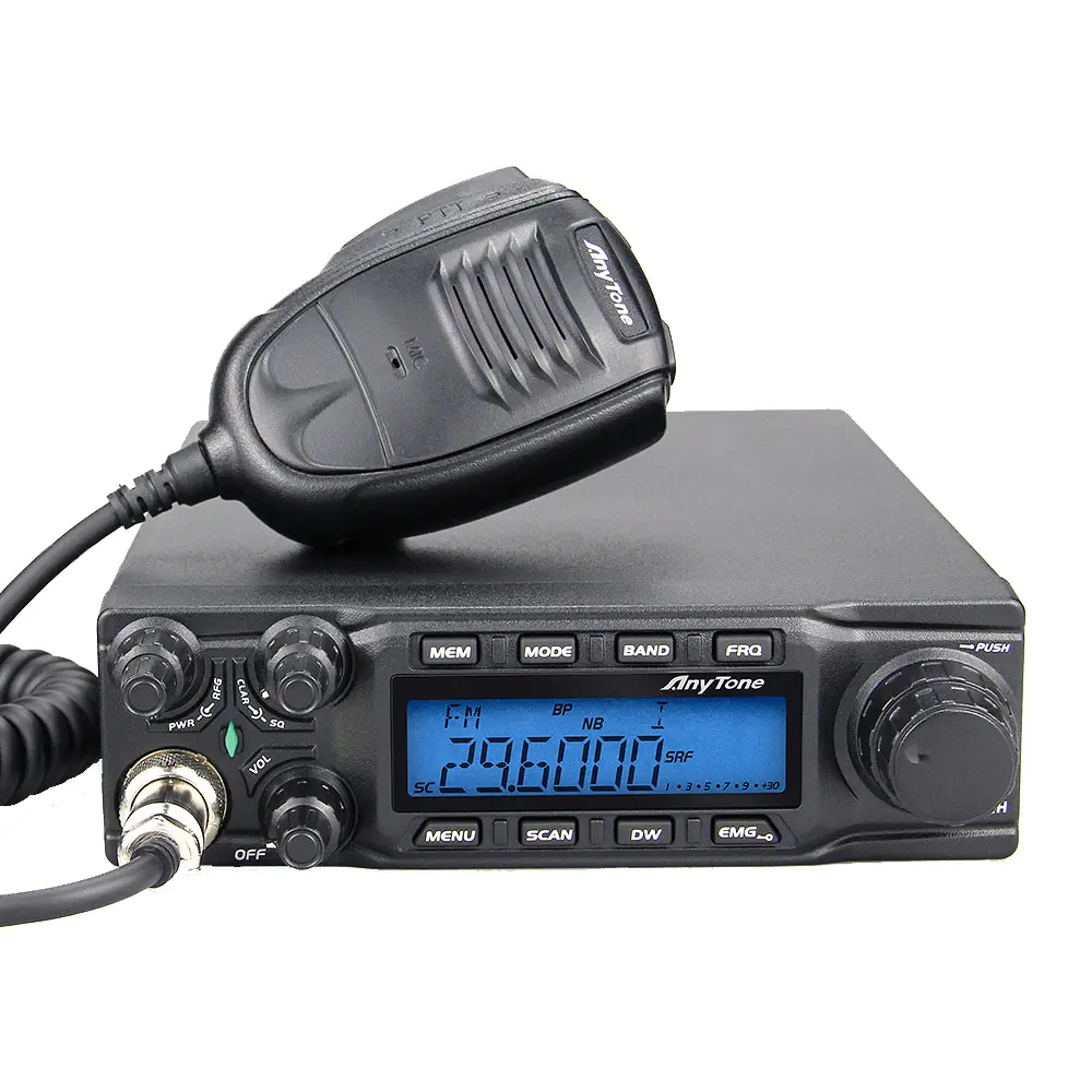 AnyTone AT-6666 SSB:60W(PEP) / FM:45W / AM:15W 10 Meter Radio FM/AM/USB/LSB 40CH (Programmable) 25.615-30.105MHz CB Radio 27MHz