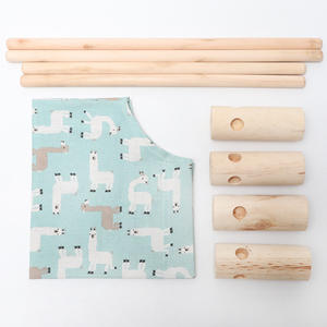 편안하고 안전한 나무 개 고양이 침대 미끄럼 방지 빨 기능 간단한 설치 동물 패턴 개 캠프 침대 - Product Image 6