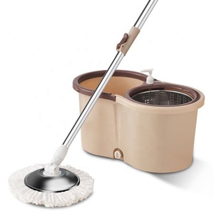 IStapromo Gifts Mop Blu Senza Mani di Alta Qualità con Secchio Rotondo per Pulizia a Umido e a Secco, Leggero, Ausilio per la <span class=keywords><strong>Moglie</strong></span>, con Disidratazione Automatica - Product Image 4