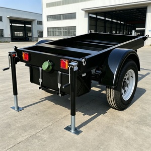Chasis de Remolque Utilitario de Eje Único de Acero Q235 de 0.8 Toneladas con Guardabarros y <span class=keywords><strong>Rueda</strong></span> Guía para Construcción DIY - Product Image 3