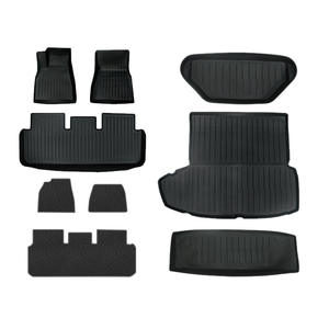 Tapis de voiture 3D TPE tout temps, <span class=keywords><strong>prix</strong></span> d'usine, matériau sain TPR/XPE, revêtements de sol de voiture en caoutchouc inodore, tapis de voiture 3D pour Tesla - Product Image 1