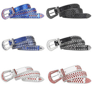 Cintura Western da Donna con Strass, Fibbia in Lega, in Pelle PU, Stile Y2K <span class=keywords><strong>Punk</strong></span> <span class=keywords><strong>Rock</strong></span> - Product Image 6