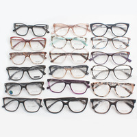 Assortiment de montures de lunettes optiques en acétate, prêtes à l'emploi, mixtes et économiques