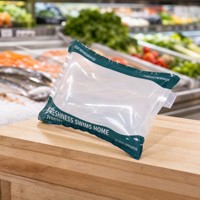 Sac d'emballage de livraison antichoc transparent en plastique gonflable à oxygène pour poissons vivants avec coussin d'air à bulles