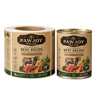 Étiquettes personnalisables en PVC pour aliments pour animaux de compagnie et autocollants adhésifs pour produits en conserve/bouteille pour chiens et chats