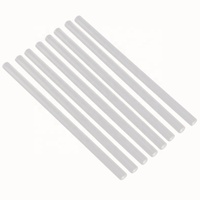 Paille en plastique PETG à embout en corne, réutilisable, rigide
