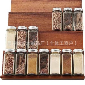 Étagère à épices en bois à 4 niveaux, type sur pied, réglable, pour rangement de cuisine - Product Image 5
