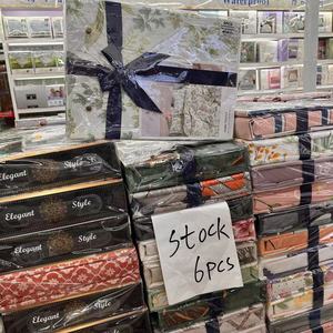 Sang Trọng Bộ Đồ Giường Đặt Bông Tấm Ga Giường Đặt <span class=keywords><strong>6PC</strong></span> Siêu Vua Kích Thước Tấm Phẳng 2 Khăn trải Giường & 4 Gối Trường Hợp Thắp Sáng 4 Nơi drap En Coton - Product Image 1