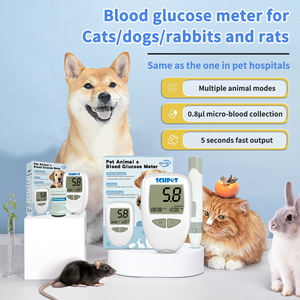 ערכת מד סוכר ניידת לטיפול בכלבים ציוד רפואי ביתי לבעלי חיים סכרת חיות מחמד ניטור סוכר - Product Image 3