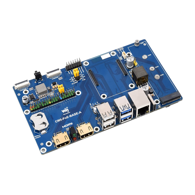 Waveshare Raspberry Pi Compute Module 5 Io Board With Poe Feature, For All Variants Of Cm5