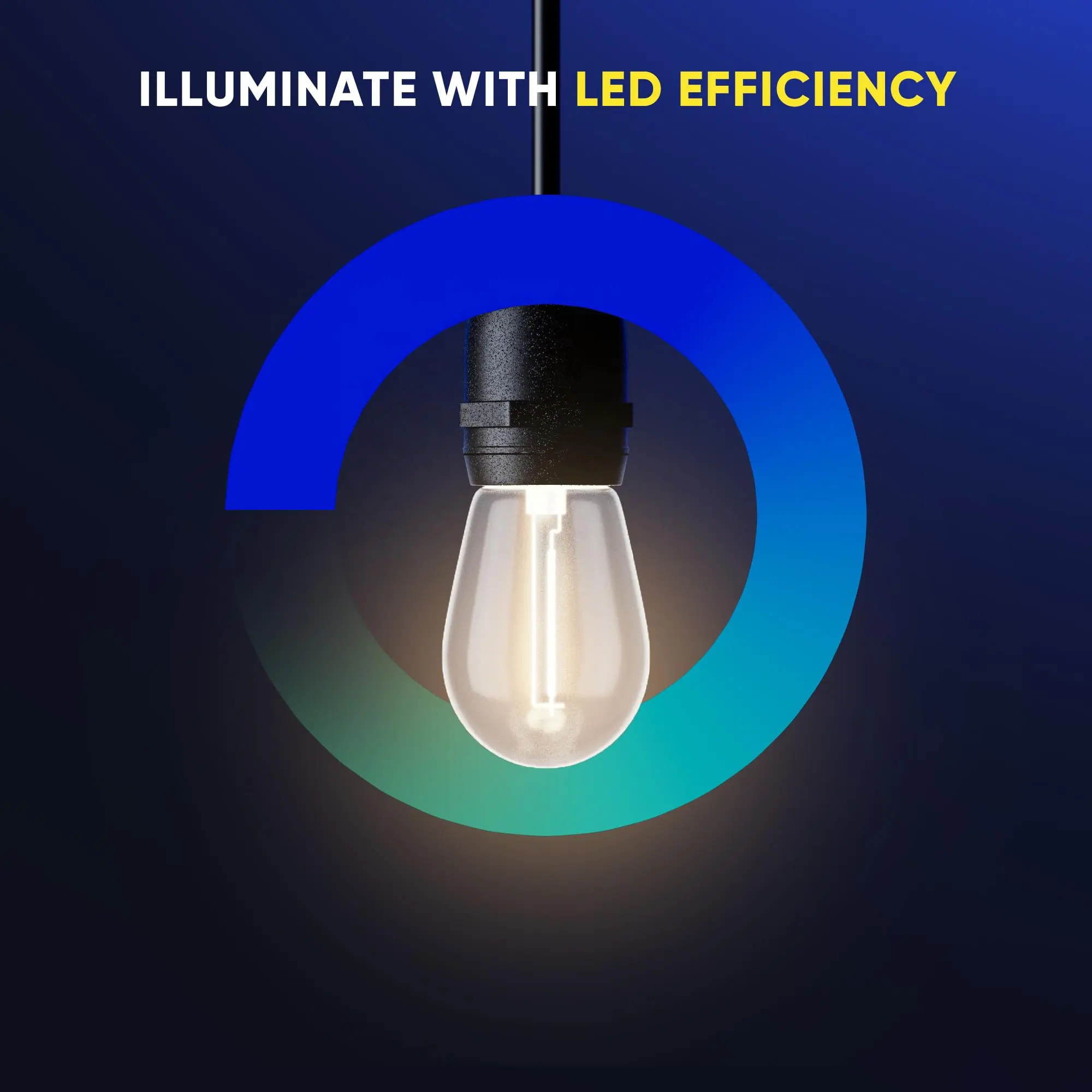 Lampes à LED avec 10 ampoules en plastique pour l'extérieur Guirlandes lumineuses extérieures étanches et incassables pour le patio, la décoration intérieure et l'extérieur.