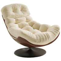 Silla Giratoria de 360 Grados en Forma de Huevo, Silla de Descanso, Muebles de Sala de Estar, Sofá Tapizado