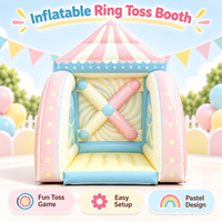 Ensemble de jeux gonflables 3-en-1 pour fête foraine : jeu de fléchettes, jeu de claquer les clowns, jeu de lancer d'anneaux – Équipement pour événements et fêtes d'enfants (vente en gros)