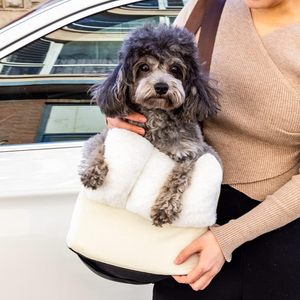 Luxury Dog Car Seat Center Console Booster Seat with Zipper Closure Nylon Material for Small Dogs (Champagne + Khaki) - Product Image 4