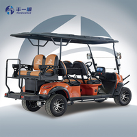Voiture de golf électrique tout-terrain de luxe 6 places, voiture de club de tourisme, batterie lithium 72V, buggy de golf