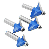 Fraise à chanfreiner en carbure de tungstène pour bois, pour routeur CNC, 45 degrés, OEM, 2 dents, 55HRC, fraisage en montée, 10mm