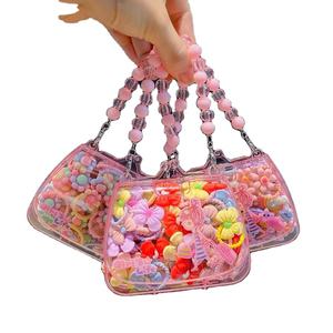 جديد لطيف الكرتون الجلود العلاقات الشعر مربع هدية الأطفال المحمولة مجموعة الزهور عقال من الفتيات - Product Image 1