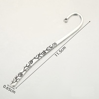 Pendentif marque-page en alliage sculpté antique de 11,5 cm, breloque vintage à suspendre pour artisanat fait main, scrapbooking et décoration de livres