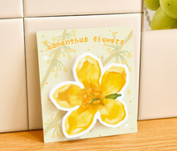 Bloc de Notas Autoadhesivo para Oficina, Diseño Floral Rosa Kawaii, Popular y Bonito para Chicas, Hecho en China, Modelo Dk377