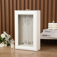 Boîte de rangement verticale minimaliste pour colliers, en cuir PU, avec tiroir coulissant, pour bijoux et pendentifs, vente directe usine, personnalisable