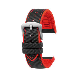 LAIHE, nuevo diseño para hombre, correa de reloj de goma de nailon de goma, 20 21 22 24mm, resistente al agua híbrida con función transpirable - Product Image 4