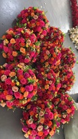 Nouvelle conception, chemin de table en fleurs de soie multicolores, rose orange, rose vif, arrangement de rangée de fleurs pour la décoration de table de mariage, fête ou événement