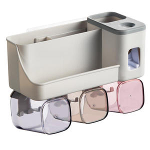 Xinhang semplice porta spazzolino da denti senza Punch <span class=keywords><strong>a</strong></span> parete porta spazzolino da denti <span class=keywords><strong>a</strong></span> parete da parete <span class=keywords><strong>a</strong></span> parete Set di Gargle tazza dispositivo portabicchieri - Product Image 5