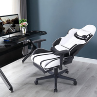 Ensemble de table de chaise de jeu Repose-pieds inclus Design Furgle Support lombaire ergonomique à hauteur réglable Base pivotante durable Confort