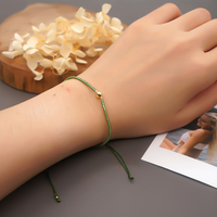 Go2Boho Gelang Manik-manik untuk Wanita, Dapat Disesuaikan Pesona Sederhana Gelang Sempit Miyuki Biji Hijau Gelang Manik-manik untuk Wanita Gadis Remaja Hadiah Perhiasan