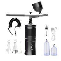 Kit d'aérographe portable multifonctionnel professionnel en cuivre à alimentation par gravité pour le maquillage, l'art des ongles, le tatouage, la décoration de gâteaux