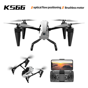 Ks66 2.4G WIFI FPV drone với 4K HD Camera kép 12 phút Thời gian bay không chổi than <span class=keywords><strong>RC</strong></span> Drone định vị dòng quang học ks66 Drone - Product Image 2
