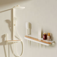 Piano Key cascade salle de bain affichage numérique robinet système de douche ensemble mural 4 fonctions robinet ensemble de douche intelligent