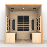 Sauna de Infrarrojos Lejanos para 4 Personas, 2700W, Calentador de Panel de Cerámica y Carbono, Bajo EMF, para Desintoxicación y Pérdida de Peso
